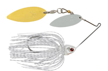 Image of Booyah Covert Finesse Spinnerbait, Double Willow Blade, 3/8oz, 4in, Wt Silvrscl/Prlhd, BYCVF38NGW728