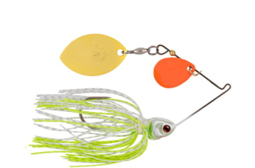 Image of Booyah Covert Finesse Spinnerbait, Gold Oklahoma Orange Colorado Blade, 1/2oz, 4in, Wt Chtslvsc/Prcht, BYCVF12OCGOK729