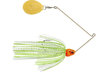 Image of Booyah J.C. Covert Spinnerbait, 3/8oz, G Col Wt Cht Slvsc/Org Hd, BYCVS38GC729O