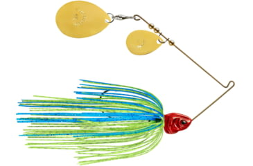 Image of Booyah J.C. Covert Spinnerbait, 3/8oz, G/G Col Blue Chart/Rd Hd, BYCVS38GGC725