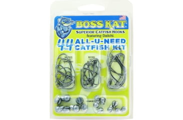 Image of Boss Kat ALL-U-NEED Hook and Sinker Catfish Kit, 44 Piece, BKHSK