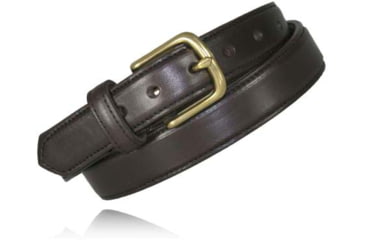Image of Boston Leather 1 1/4 Feather Edge Dress Belt, Black, 42in, 6425-1-42-GLD