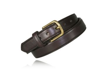 Image of Boston Leather 1 1/4inch Brown Feather Edge Dress Belt - 6426-1-42