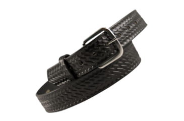 Image of Boston Leather American Value Line 1 1/2 Off Duty Belt, Basket Weave, Black, 54, 6606-3-54-BU