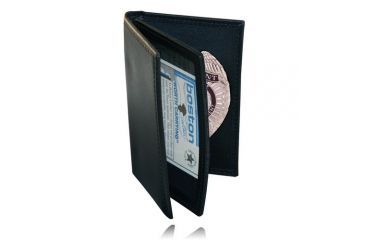 Image of Boston Leather Book Style Badge Casewith 2 O - 115-S-4134