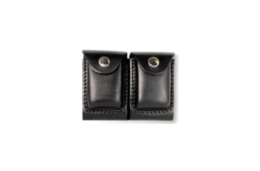 Image of Boston Leather Double Slotted Dump Box, Black, 5636-3-GLD