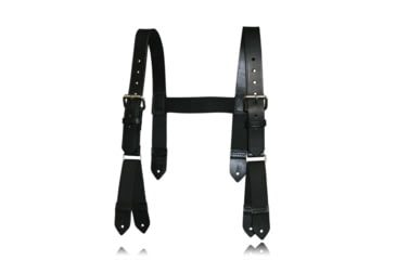 Image of Boston Leather Firefighter's H-Back Suspenders, Button Attachment, Black, 2XL, 9178-1-2X