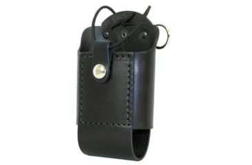 Image of Boston Leather Firefighter's Universal Radio Holder for Motorola HT90, MTX 900, Elastic Strap, Black - 5481RCE-1