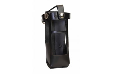 Image of Boston Leather Firefighter's Radio Holders, Black, Plain, Silver Buckle, Motorola APX 8000 HXE, 5620RC35-1