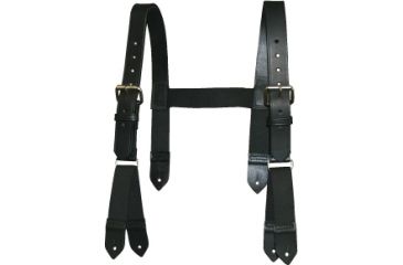 Image of Boston Leather H- Back Leather Suspenders 6 P - 9178-1
