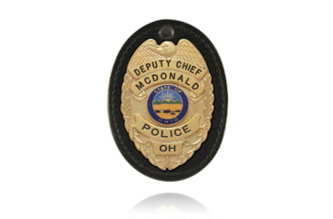 Image of Oval Badge Holder, Hook And Loop Closure