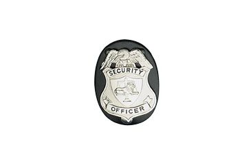 Image of Boston Leather Oval Clip On Badge Holder - 5840-1