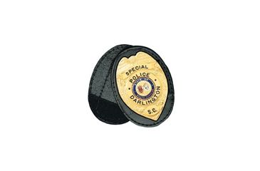 Image of Boston Leather Oval Recess. Badge Holderclip. - 700-4130