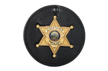 Image of Boston Leather Recessed Circle Badge Holder - 600S-5011