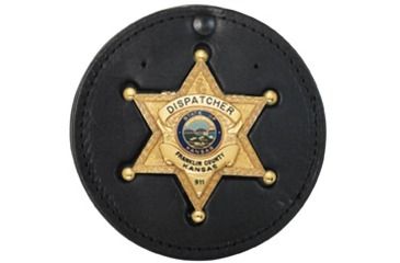 Image of Boston Leather Recessed Circle Badgeclip With Ve - 600-5020