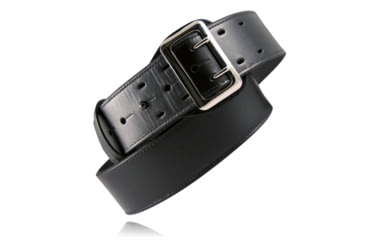 Image of Boston Leather Sam Browne Duty Belt, Fully Lined, 2 1/4 Wide, Black, 6501-1-52-GLD