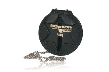 Image of Small Deluxe Circle Badge Holder with Neck Chain and Pouch