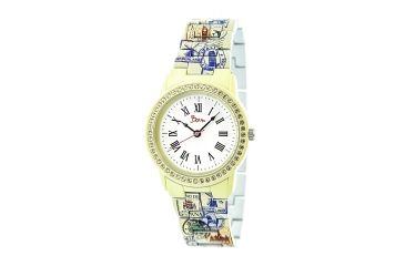 Image of Boum Bon Voyage Unique-Print Ceramic-Bracelet Watch, Yellow, Standard BOUBM3401