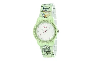 Image of Boum Bon Voyage Unique-Print Ceramic-Bracelet Watch, Mint, Standard BOUBM3402