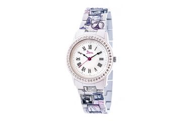 Image of Boum Bon Voyage Unique-Print Ceramic-Bracelet Watch, Pink, Standard BOUBM3403
