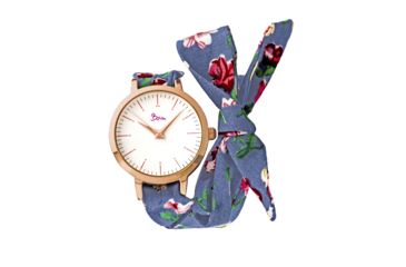 Image of Boum Arc Floral-Print Wrap Watch - Women's, Gold/White, 34mm, BOUBM5004