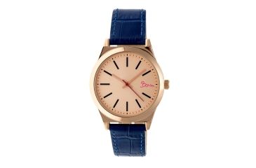 Image of Boum Energie Leather-Band Watch, Gold/Blue, Standard BOUBM4506