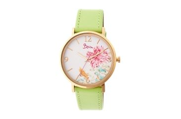Image of Boum Mademoiselle Floral-Dial Watch, Rose Gold/Lime, Standard BOUBM3006