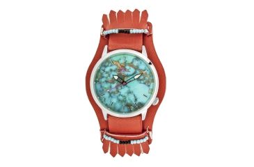 Image of Boum Originaire Leather-Band Watch w/Fringed Sheath, Red, Standard BOUBM4001