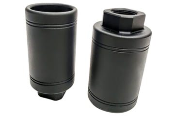 Image of Bowden Tactical AR10/AR15 Flash Redirect Cans, 1/2-28 Threads, 4in, Black Hardcoat Anodized Aluminum, J13483-26