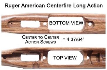 Image of Boyds Hardwood Gunstocks Classic Ruger American Centerfire Long Action Factory Barrel Channel, Pepper 3ZA984C04112