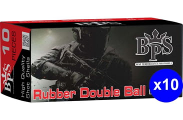 Image of BPS 12 Gauge 8 Grain 2/7 oz 2.75in Rubber Double Ball Centerfire Shotgun Ammo, 100 Rounds
