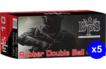 Image of BPS 12 Gauge 8 Grain 2/7 oz 2.75in Rubber Double Ball Centerfire Shotgun Ammo, 50 Rounds
