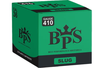 Image of BPS .410 Bore/36 Gauge 7.5 gram/0.265oz/116 Grain 2.5in Centerfire Shotgun Slug Ammo, 25 Rounds, 5004