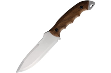 Image of BPS Knives Bushcraft 1060HC Fixed Blade Knife, 10.25in Overall, 5.25in, Scandi Grind 1060HC Steel, Satin Blade, Walnut Handle, Leather Sheath, HK2CSH