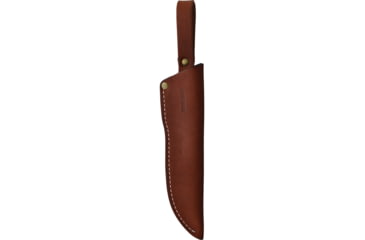 Image of BPS Knives 9.75in 5Cr14MoV Camping Fixed Blade Knife, 9.75in Overall, 5.25in, Satin Scandi Grind 5Cr14MoV Blade, Walnut Handle, Leather Sheath, BK06SSH