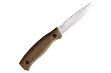 Image of BPS Knives 8.5in Camping Fixed Blade Knife, 8.5in Overall, 4in, Scandi Grind 1066 Carbon Steel, Satin Blade, Walnut Handle, Leather Sheath, BS3CSH