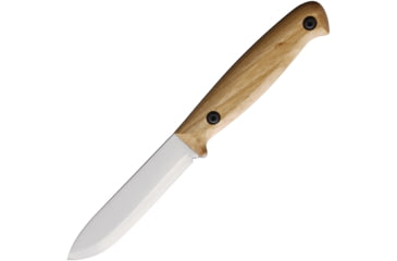 Image of BPS Knives Compact Camping 1066 Carbon Fixed Blade Knife, 8in Overall, 3.75in, 1066 Carbon Steel Satin Blade, Walnut Handle, Leather Sheath, BS1FTSCSH