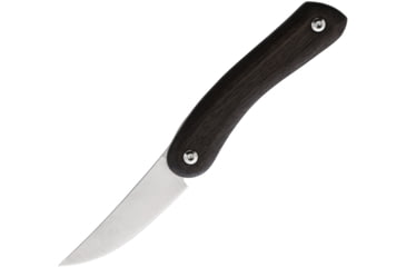 Image of BPS Knives Friction Folding Knife, 5.25in Closed, 3in, 5Cr14MoV, Satin Blade, Black Oiled Oak Handle, Leather Sheath, FRICTION FOLDER