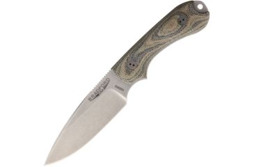 Image of Bradford Knives Guardian 3 3D Fixed Blade Knife, 3.5in, N690 Steel, Standard Edge, Stonewash, Green, Canvas Micarta Handle BRAD3FE109