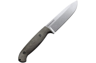 Image of Bradford Knives Guardian 5.5 3D OD Green Knife, 5 stonewash finish Bohler N690 stainless blade, Green linen micarta handle, 5.5S-102-N690