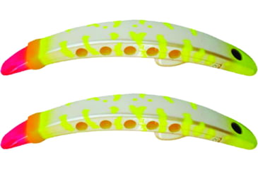 Image of Brads Super Bait Casting/Trolling Lure, Rolling Swivel And Scent Pad, Candy Corn, 4in, #2 Treble, 2/Pack, TPSB-40