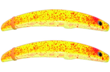 Image of Brads Super Bait Casting/Trolling Lure, Rolling Swivel And Scent Pad, Hot Lava, 4in, #2 Treble, 2/Pack, TPSB-06