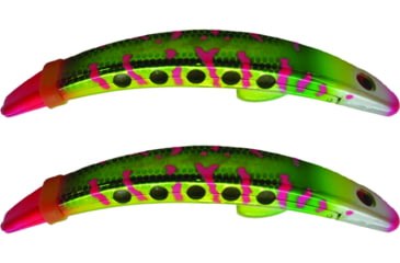 Image of Brads Super Bait Casting/Trolling Lure, Rolling Swivel And Scent Pad, Twisted Sister, 4in, #2 Treble, 2/Pack, TPSB-510