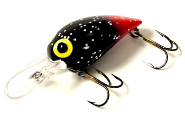 Image of Brads Wiggler Crankbait, Floating/Sinking, Black/Red Tail/Silver Specks, 3in, 3/8oz, BW-30