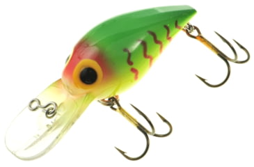Image of Brads Wiggler Crankbait, Floating/Sinking, Chartreuse/Red/Green, 3in, 3/8oz, BW-98