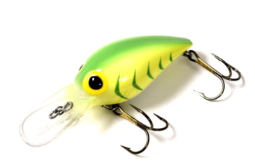 Image of Brads Wiggler Crankbait, Floating/Sinking, Chartreuse with Green Herringbone, 3in, 3/8oz, BW-42