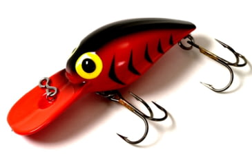 Image of Brads Wiggler Crankbait, Floating/Sinking, Fluorescent Red with Black Herringbone, 3in, 3/8oz, BW-17
