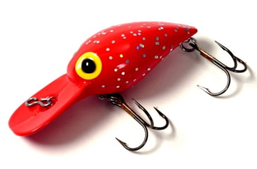 Image of Brads Wiggler Crankbait, Floating/Sinking, Fluorescent Red with Silver Flakes, 3in, 3/8oz, BW-09