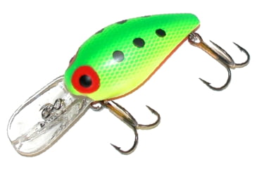 Image of Brads Wiggler Crankbait, Floating/Sinking, Green Mesh/Chartreuse with Black Dots, 3in, 3/8oz, BW-111