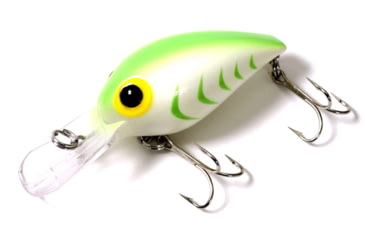 Image of Brads Wiggler Crankbait, Floating/Sinking, Luminous with Green Herringbone, 3in, 3/8oz, BW-34
